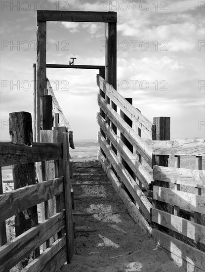 USA, Utah, Wooden fence on ranch. Photo: John Kelly