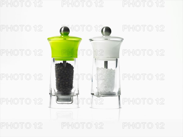 Studio shot of salt and pepper grinders. Photo: David Arky