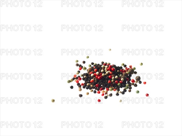 Studio shot of mixed pepper corns. Photo: David Arky