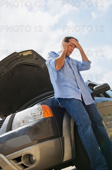 Man having car problems.