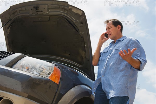 Man having car problems.