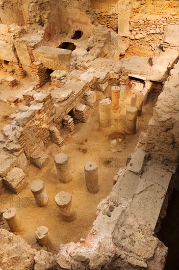 Greece, Athens, Archaeological site of Roman Bath.