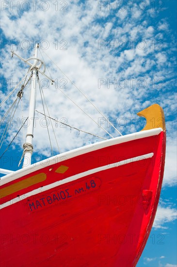 Greece, Cyclades Islands, Mykonos, Fishing boat.