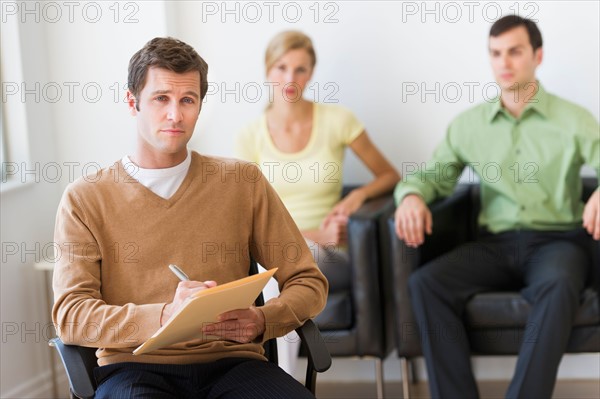 Portrait of psychiatrist in office.