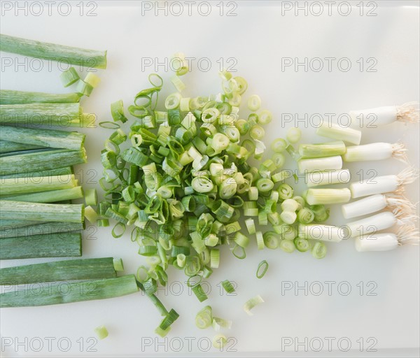 Close up of chopped green onions. Photo : Jamie Grill