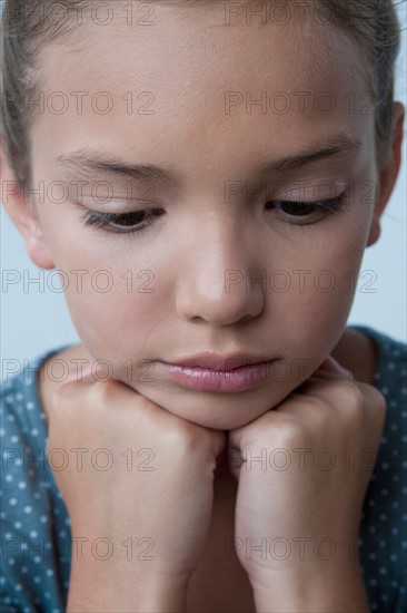 Studio portrait of girl (8-9). Photo: Rob Lewine