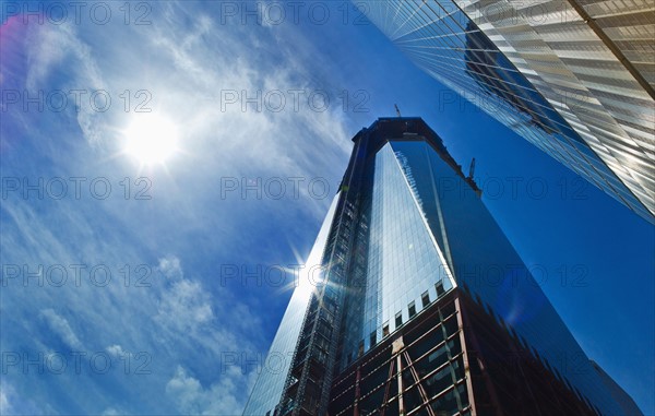 USA, New York City, Freedom Tower under construction.