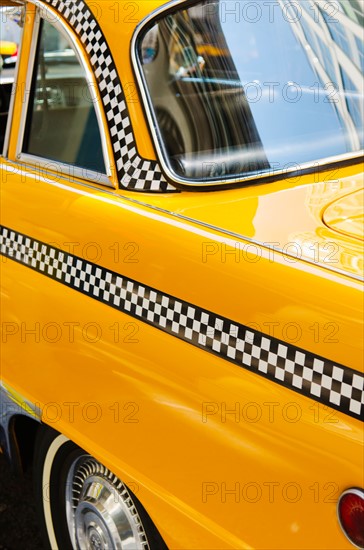 USA, New York State, New York City, Antique taxi.