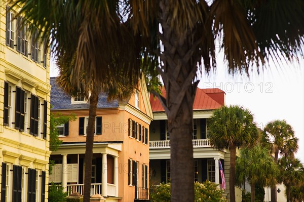 USA, South Carolina, Charleston, Houses in residential district.