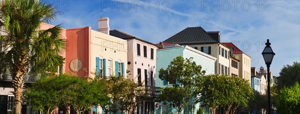 USA, South Carolina, Charleston, Rainbow Row.