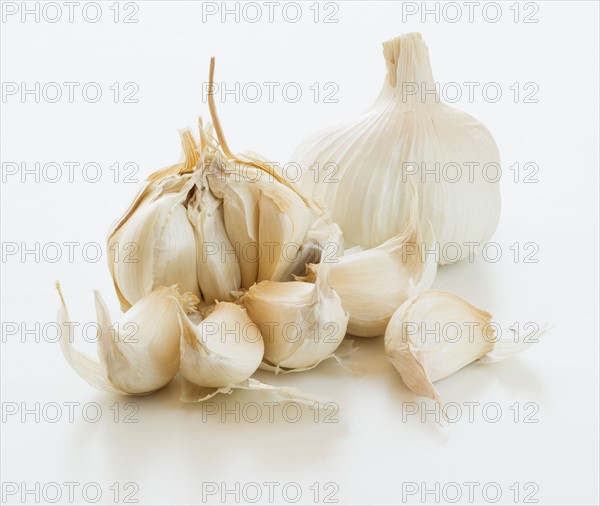 Studio shot of fresh garlic.