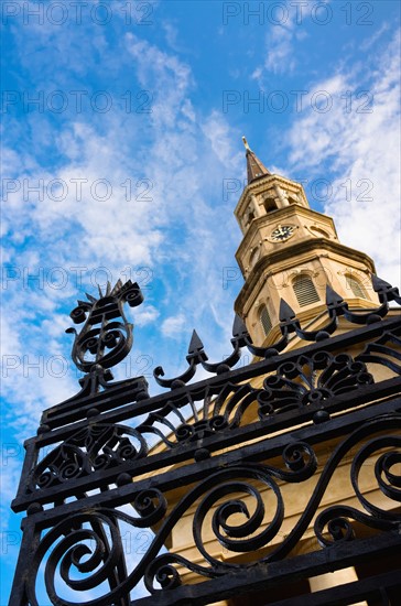 USA, South Carolina, Charleston, Low angle view of St. Philip's Church.