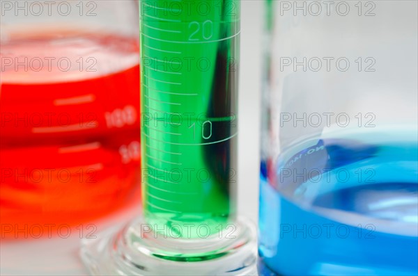 Studio shot of laboratory beakers. Photo : Antonio M. Rosario