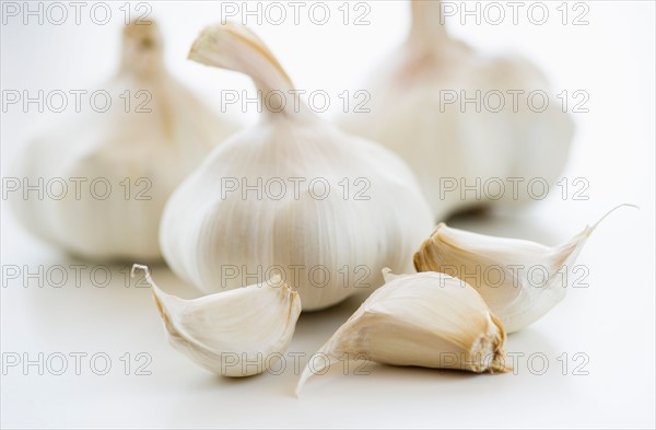 Studio shot of fresh garlic.