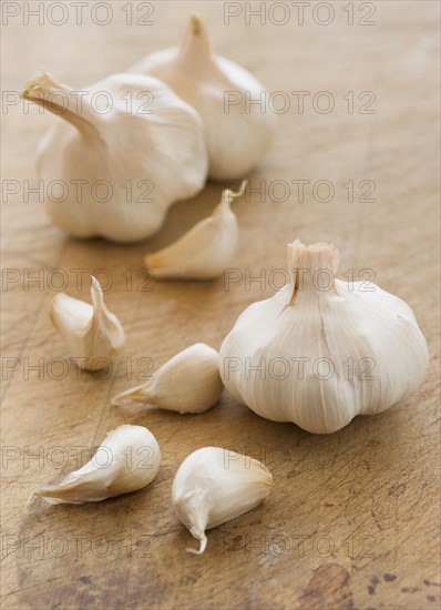 Studio shot of fresh garlic.