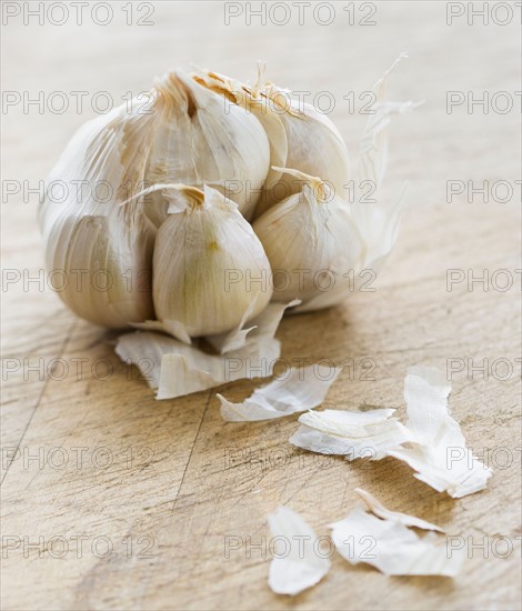 Studio shot of fresh garlic.