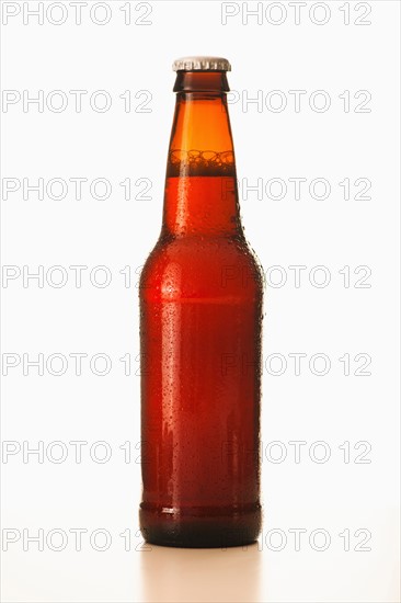 Studio shot of beer bottle.