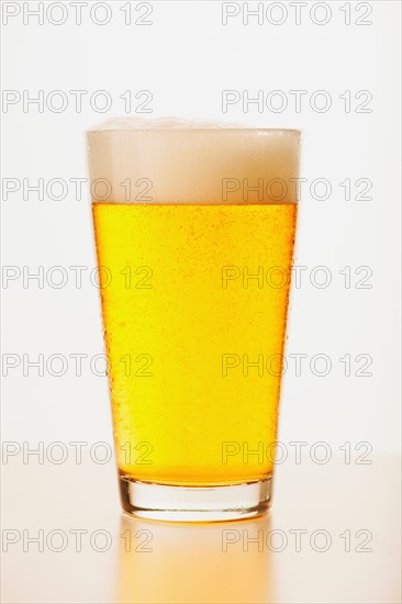 Studio shot of pale ale in glass.