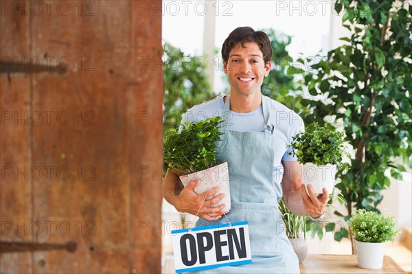 Gardener inPlant Shop. Photo: Daniel Grill