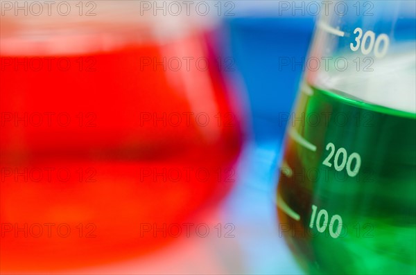 Studio shot of laboratory beakers. Photo: Antonio M. Rosario