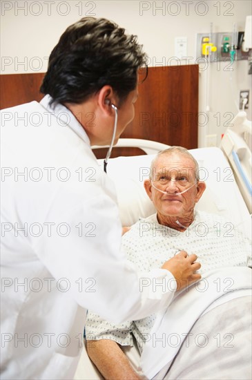Senior patient with doctor.