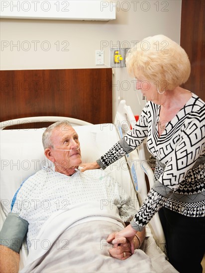 Senior people in hospital.