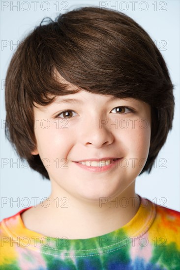 Studio portrait of boy (10-11). Photo : Rob Lewine