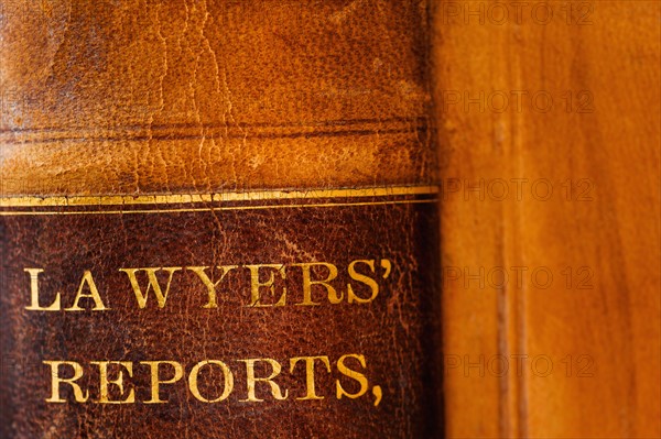 Close-up of lawyer book.
