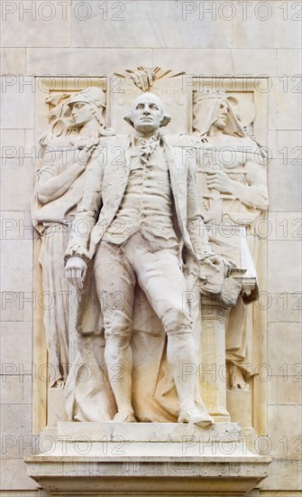 USA, New York City, Union Square, historic statues.