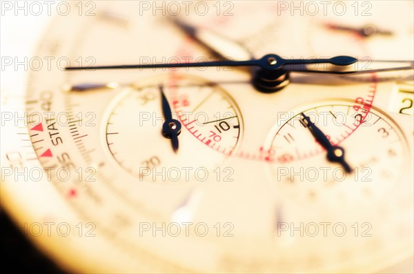 Close up of antigue clock face.