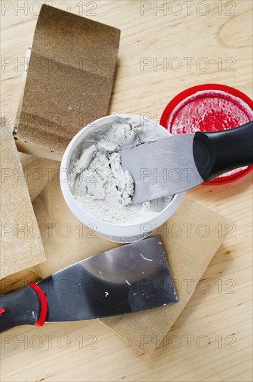 Spackle and plaster, studio shot.