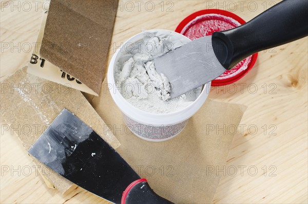 Spackle and plaster, studio shot.