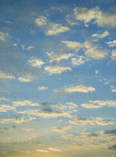 Sunset sky with clouds.