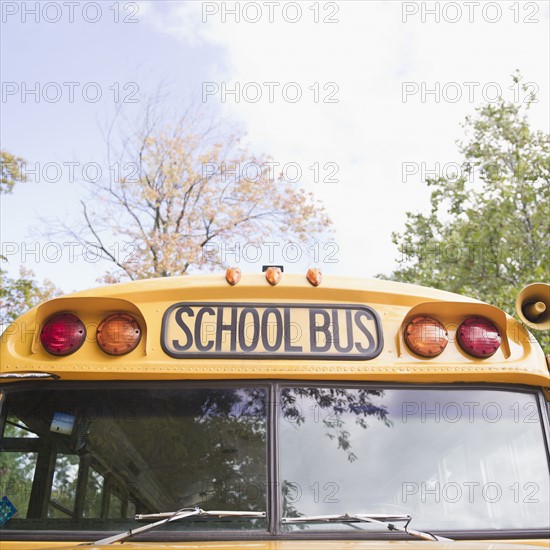 Close up of school bus. Photo : Jamie Grill