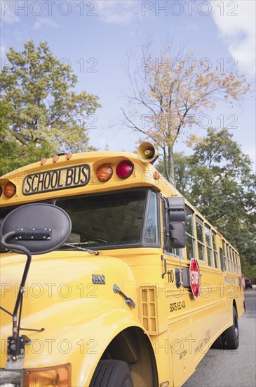 Close up of school bus. Photo : Jamie Grill