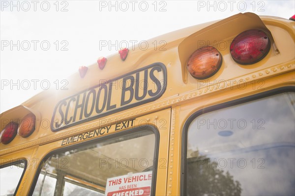 Close up of school bus. Photo : Jamie Grill