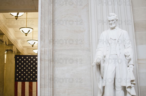 USA, Washington DC, Capitol Building, Close up of statue. Photo : Jamie Grill