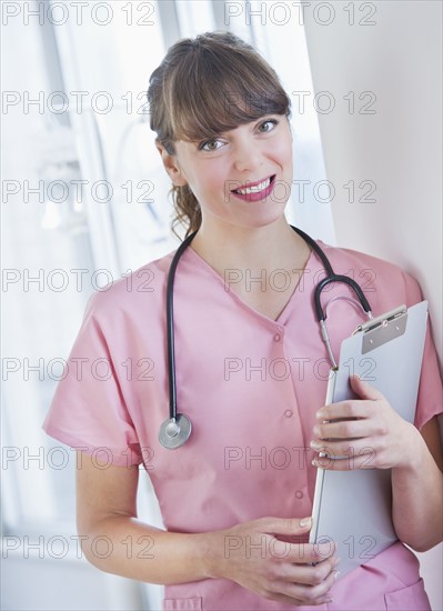 Portrait of smiling female nurse. Photo: Daniel Grill