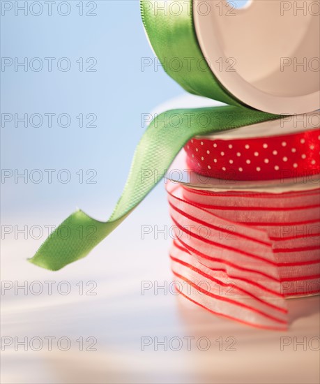 Close-up of christmas ribbons. Photo: Daniel Grill