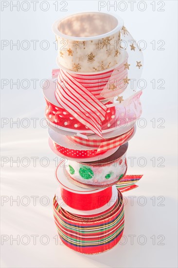 Close-up of christmas ribbons. Photo: Daniel Grill