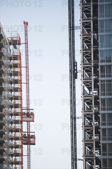 USA, New York City, Modern office blocks under construction. Photo: fotog