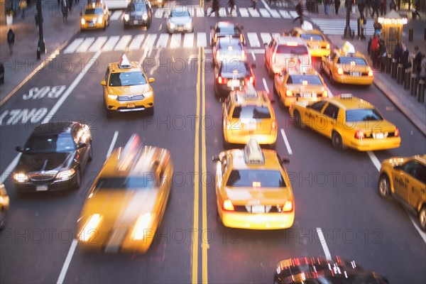 USA, New York City, Manhattan, Traffic on 42nd street. Photo : fotog