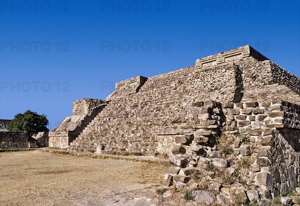 Mexico, Oaxaca, Monte Alban, pre-Columbian archaeological site, built 600 BC by the Zapotecs. Photo: DKAR Images
