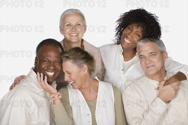 Studio portrait of senior friends. Photo : Rob Lewine