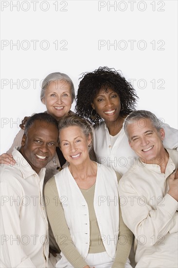 Studio portrait of senior friends. Photo : Rob Lewine