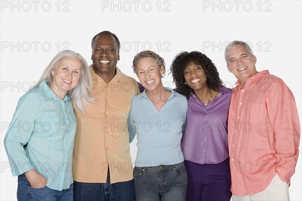 Studio portrait of senior friends. Photo : Rob Lewine