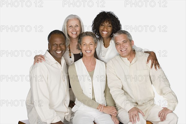 Studio portrait of senior friends. Photo: Rob Lewine