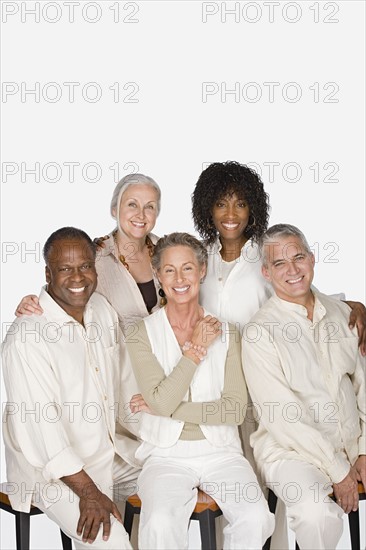 Studio portrait of senior friends. Photo: Rob Lewine