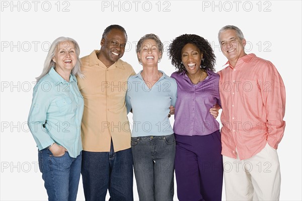 Studio portrait of senior friends. Photo : Rob Lewine