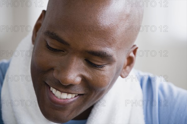 Portrait of athlete smiling. Photo : Rob Lewine